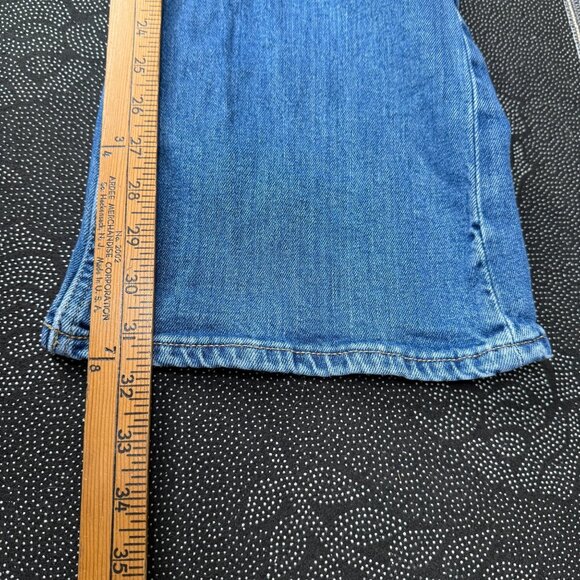 Old Navy Maternity Soze 10 Blue Flare Jeans Low Front Panel Denim Stretch - Picture 7 of 11